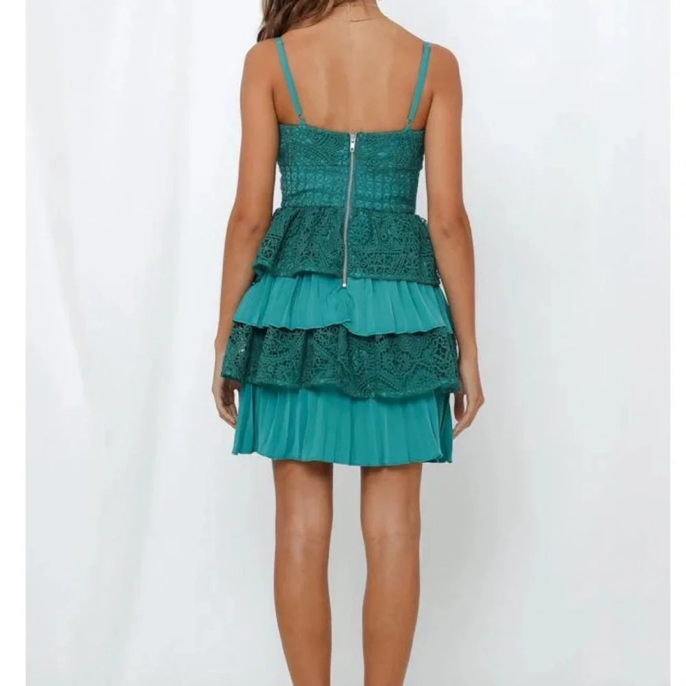 MOSSMAN *Change of Heart*  Lace Mini Dress | Jade Green |  US Size 2 | NWT - Picture 6 of 16
